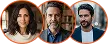 Avatars van tevreden xTradeClaude 8.4 gebruikers